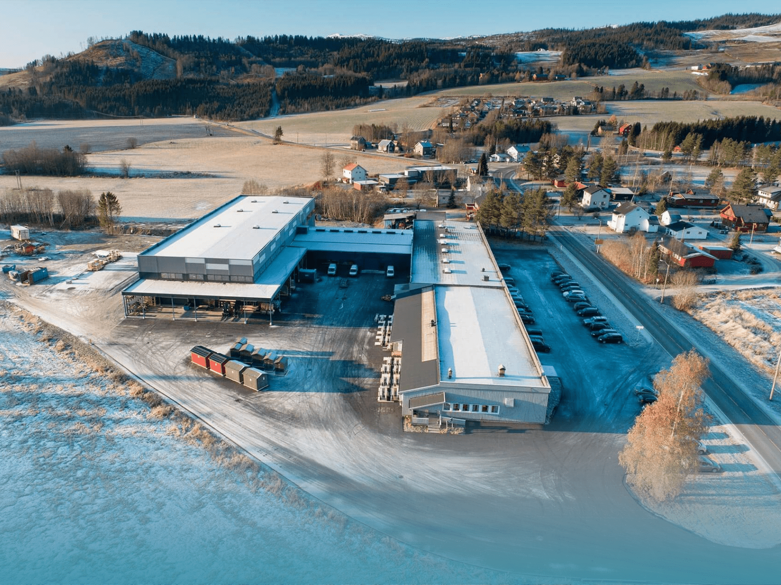 Dronebilde over SIFA på Tømra i Selbu
